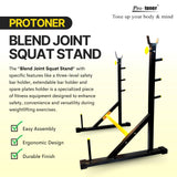 Joint Squat Stand with Safety Holders Heavy Duty Structure (Black and Yellow)