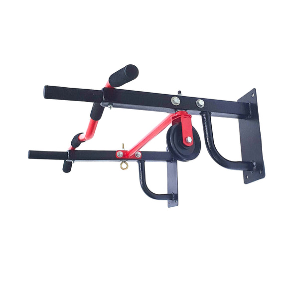 Multy grip chin up bar with lats pulley and punching bag hanger hook