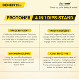 Protoner 4 in 1 Dip stand , bar holder , plate holder and push up stand
