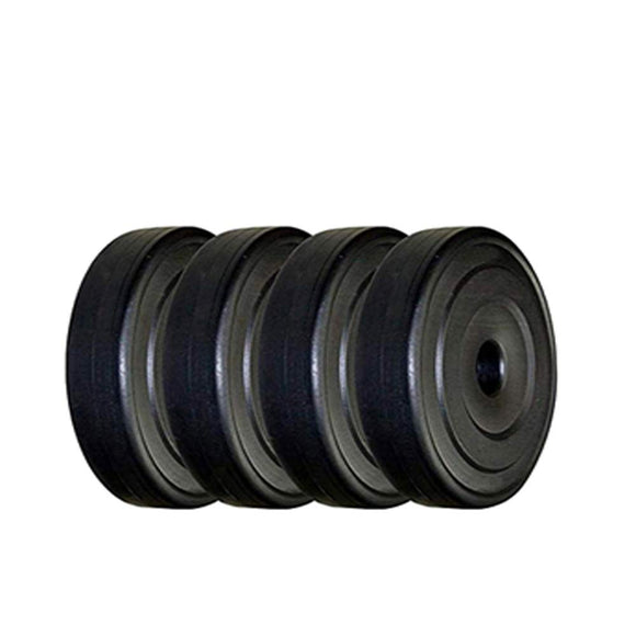 Protoner PVC Spare Weight Lifting Plates (Black, 8 kgs) Pair of 4