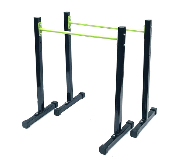 Parallel dips bars for strength training equipment and gymnastics