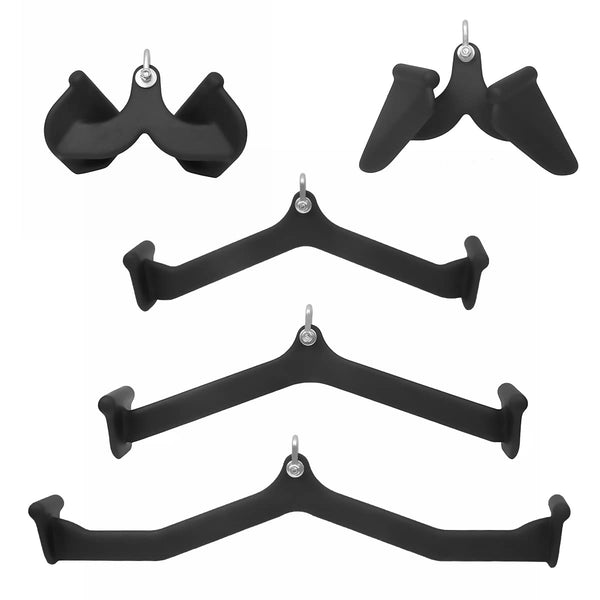 Cable Machine Attachments. Black Matte Handles, Pack Of 5 Pc Combo | Gym Equipment | Home Gym Equipment | Commercial Gym Machines | Strength Training Equipment | Protoners | [2025]