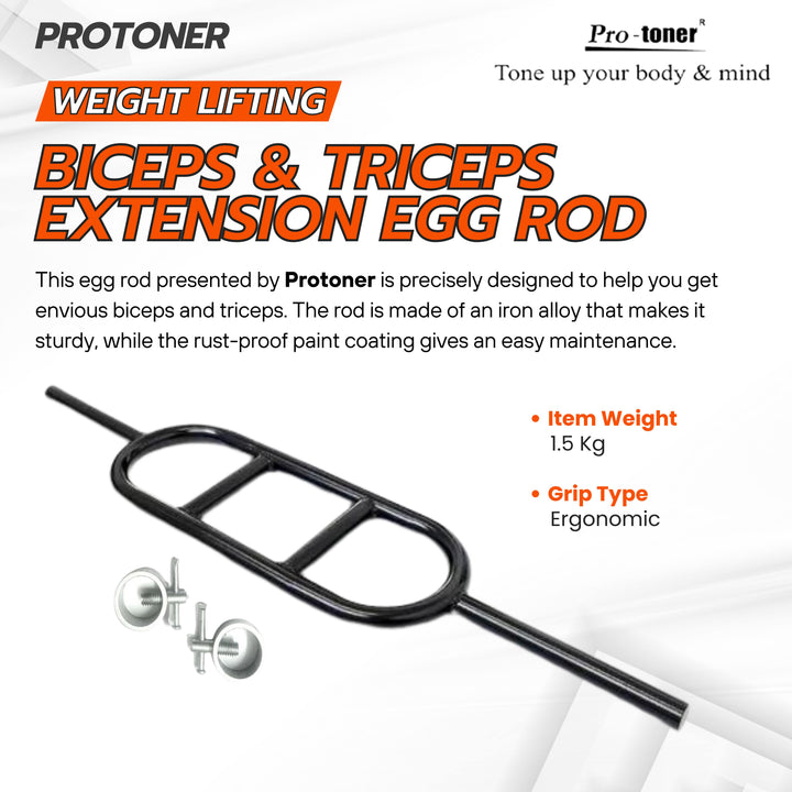 Protoner oval Rod for biceps and triceps | Gym Equipment | Home Gym Equipment | Commercial Gym Machines | Strength Training Equipment | Protoners | [2025]