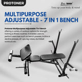 Protoner 7 in 1 adjustable bench