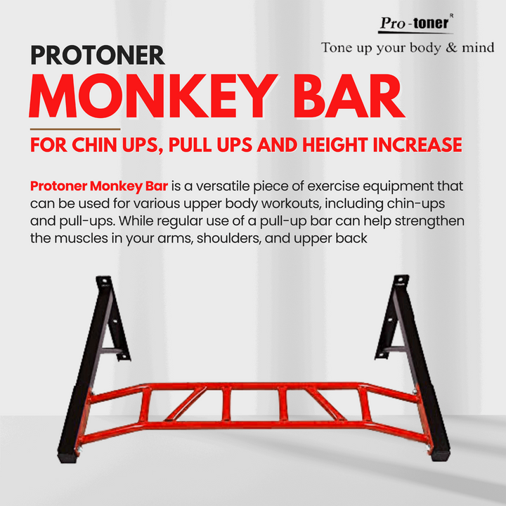 Monkey Bar for Chin ups Pull Ups and Height Increase 50 x 21 inch Protoner Sports Hubb