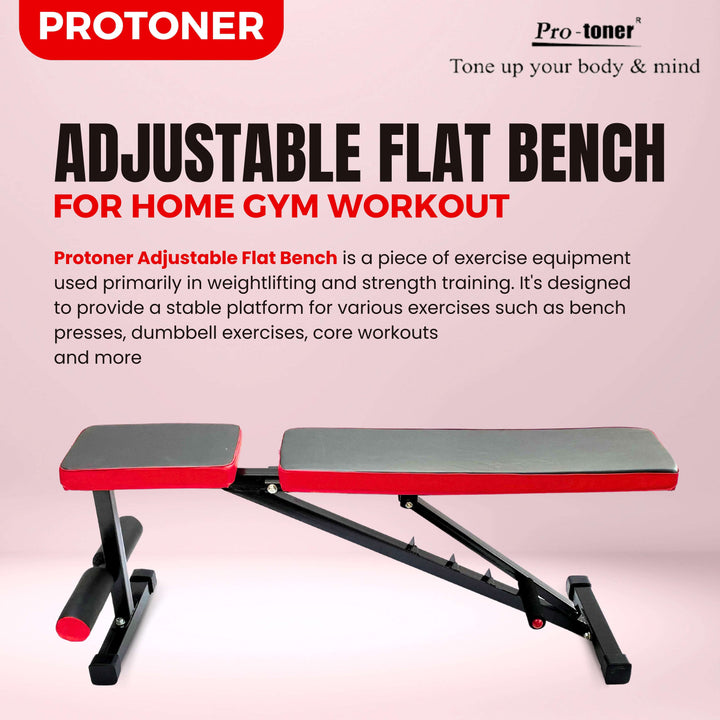 Protoner Adjustable heavy duty bench | Gym Equipment | Home Gym Equipment | Commercial Gym Machines | Strength Training Equipment | Protoners | [2025]