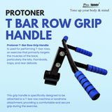 Protoner T Bar Row Grip Handle,Landmine Attachment with 1 and 2 inch Holes for Olympic and Standard Barbell Weight Bar, Home Gym Back Muscles Deadlift Squat Rack Exercise Equipment