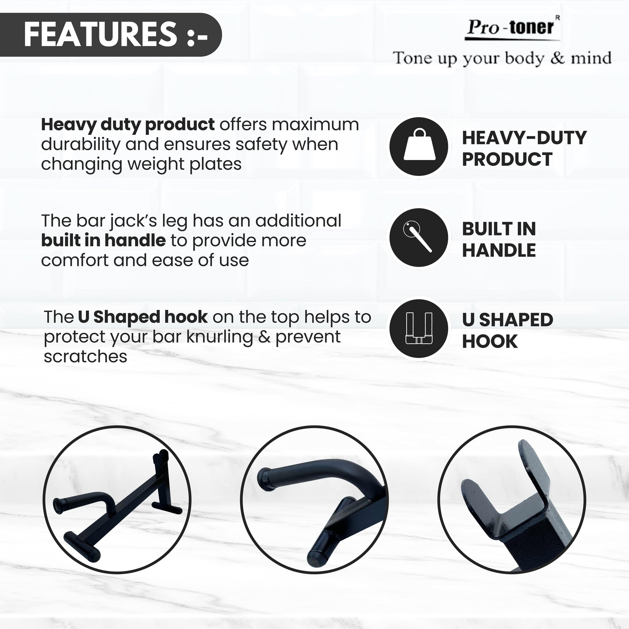 Protoner Deadlift Jack Compact Barbell Jack to Lift Powerlifting or Ol –  Protoner - Sports Hubb
