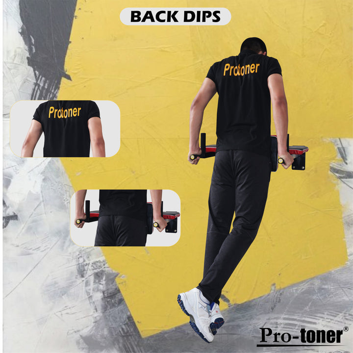 Protoner Wall Mounting Bar for Dips , leg raise and multiple exercises | Gym Equipment | Home Gym Equipment | Commercial Gym Machines | Strength Training Equipment | Protoners | [2025]