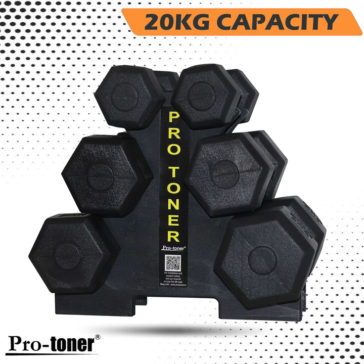 Protoner Dumbbell Rack for 3 Pairs | Gym Equipment | Home Gym Equipment | Commercial Gym Machines | Strength Training Equipment | Protoners | [2025]