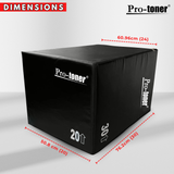 Protoner 3 in 1 20 Inch 24 Inch 30 Inch Foam Plyometric Jump Box
