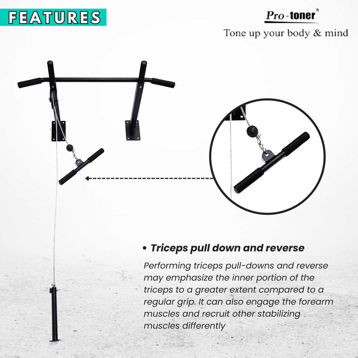 Protoner Dynamic Wall Mounting Chin up Bar Combo | Gym Equipment | Home Gym Equipment | Commercial Gym Machines | Strength Training Equipment | Protoners | [2025]