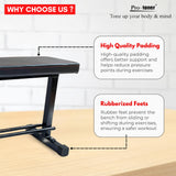 Protoner Flat bench with dumbbell rack
