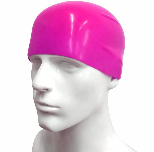 Silicone Swimming Cap, Unisex, Multi-Colour, One Size Fits All (Pink)