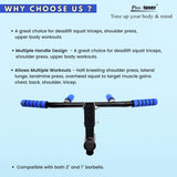 Protoner T Bar Row Grip Handle,Landmine Attachment with 1 and 2 inch Holes for Olympic and Standard Barbell Weight Bar, Home Gym Back Muscles Deadlift Squat Rack Exercise Equipment