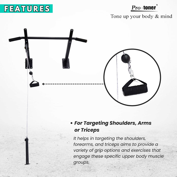 Protoner Dynamic Wall Mounting Chin up Bar Combo | Gym Equipment | Home Gym Equipment | Commercial Gym Machines | Strength Training Equipment | Protoners | [2025]