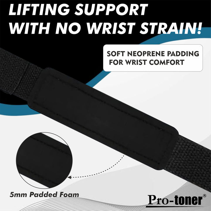 Weight Lifting Straps, Wrist Support for Gym, 2-Piece | Gym Equipment | Home Gym Equipment | Commercial Gym Machines | Strength Training Equipment | Protoners | [2025]