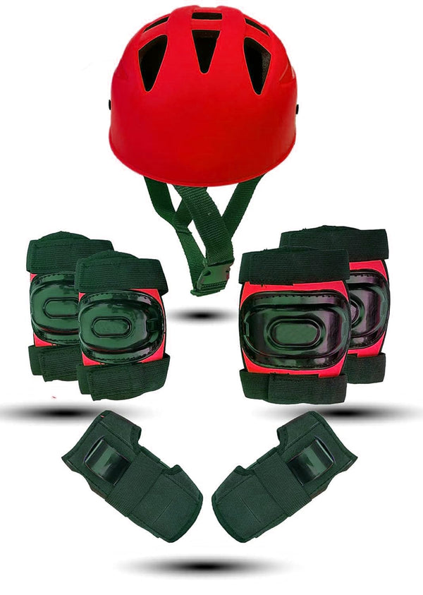 Protoner Kids Skating Protection Kit with Helmet, Knee Pads, Elbow Pads and Wrist Guards,Multiple Colors & Sizes (Red, Small)