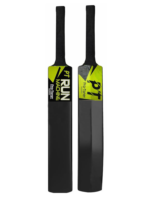 Protoner PVC Cricket Bat for Tennis Ball, Black and Green