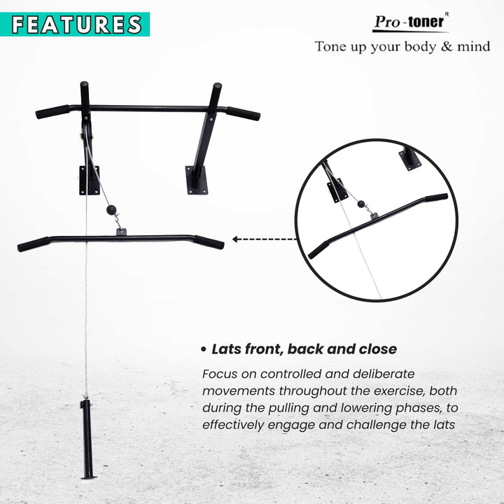 Protoner Dynamic Wall Mounting Chin up Bar Combo | Gym Equipment | Home Gym Equipment | Commercial Gym Machines | Strength Training Equipment | Protoners | [2025]