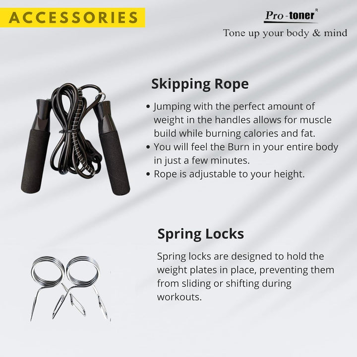 Protoner PVC 20 kg with 4 rods Home Gym Combo Set | Gym Equipment | Home Gym Equipment | Commercial Gym Machines | Strength Training Equipment | Protoners | [2025]