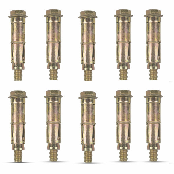 Protoner Expansion Screws, M8 Size, Multipurpose Wall and Ceiling Fixtures, Pack of 10
