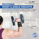Protoner Ankle/wrist weights 1kg to 5kg pair