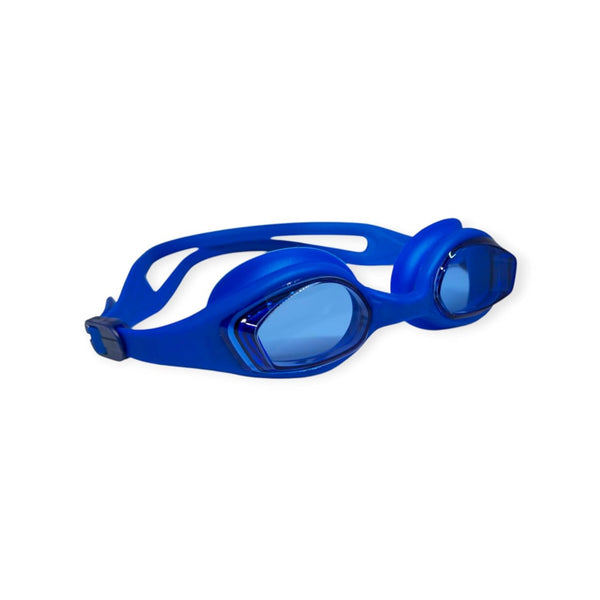 Swimming Goggles, Adult Size, Anti-Fog UV Protection, Adjustable Strap (Blue)
