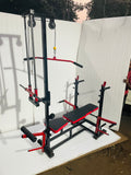 20 in 1 weight bench with lats pulley