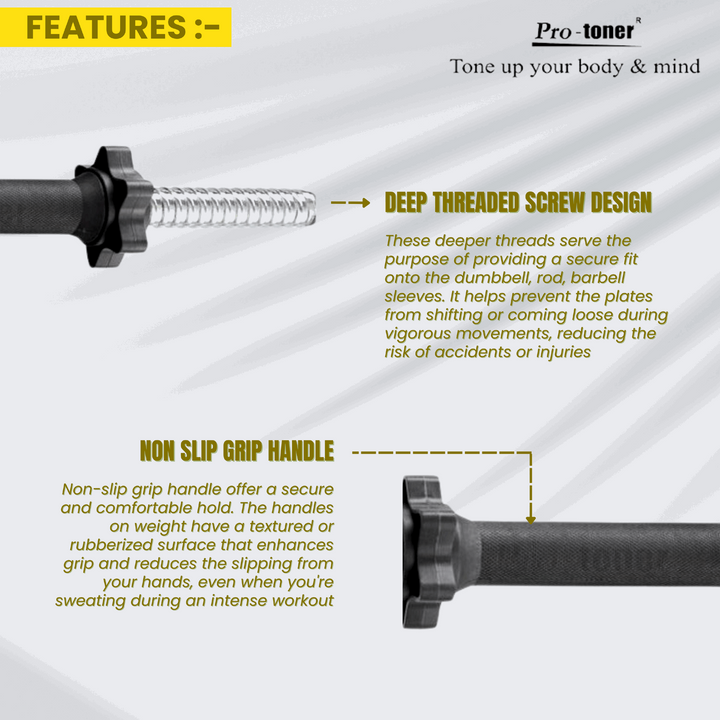 Protoner 20kg with 3 rods pvc weight lifting package hotsell