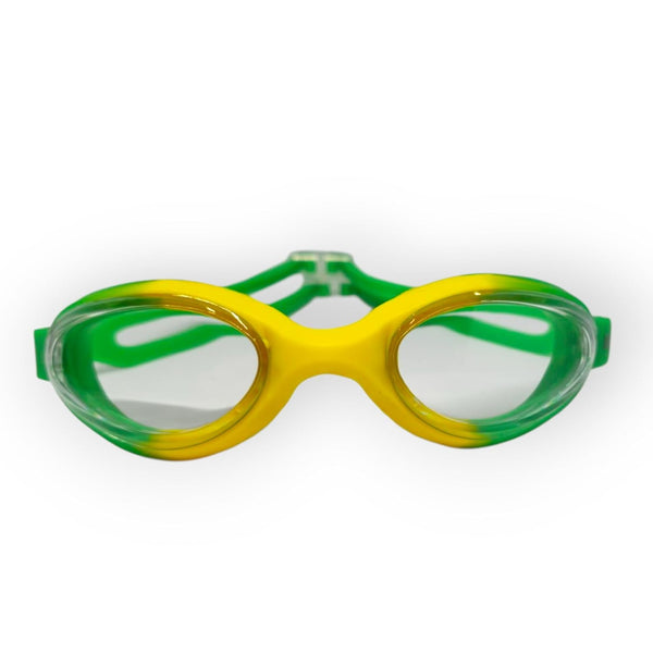 Protoner Swimming Goggles for Adults, Anti-Fog Green Lenses, Adjustable Multicolor Strap and Frame (Green Yellow)