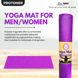 Protoner Yoga Mat 4mm choose from Red Black Green Blue Purple