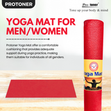 Protoner Yoga Mat 4mm choose from Red Black Green Blue Purple