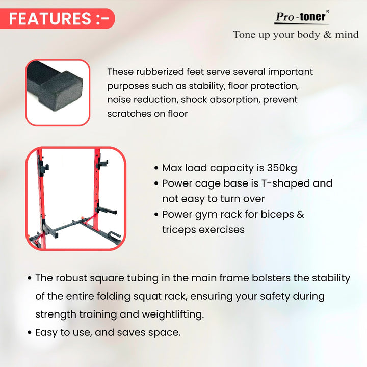 Protoner professional Squat Rack | Gym Equipment | Home Gym Equipment | Commercial Gym Machines | Strength Training Equipment | Protoners | [2025]