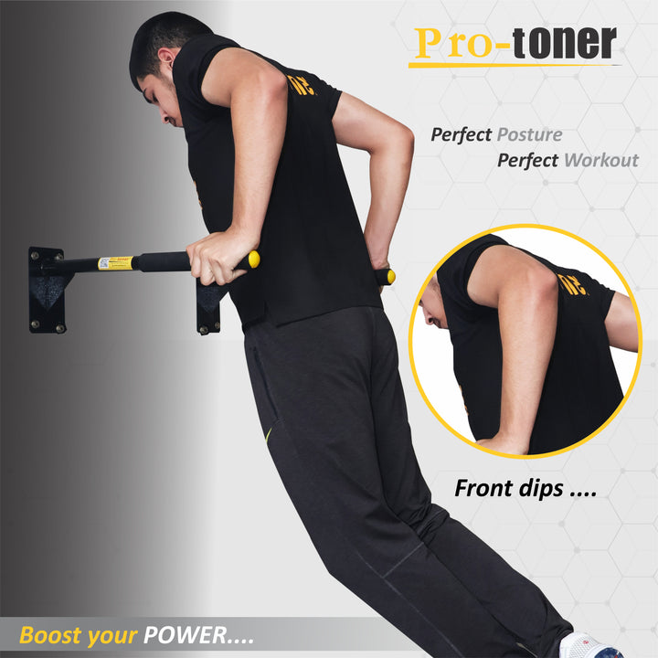 Protoner wall mountable bar for dips & leg raise | Gym Equipment | Home Gym Equipment | Commercial Gym Machines | Strength Training Equipment | Protoners | [2025]