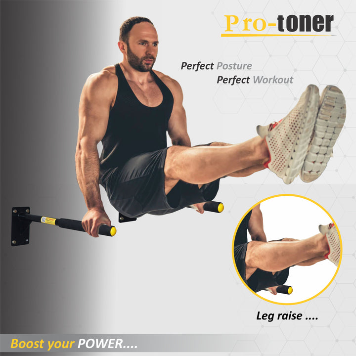 Protoner wall mountable bar for dips & leg raise | Gym Equipment | Home Gym Equipment | Commercial Gym Machines | Strength Training Equipment | Protoners | [2025]