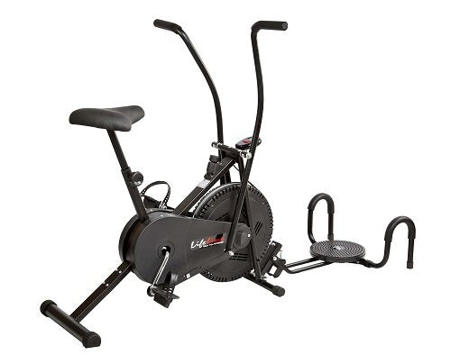Lifeline Air Bike with Twister and Pushup Wheel attachment | Gym Equipment | Home Gym Equipment | Commercial Gym Machines | Strength Training Equipment | Protoners | [2025]