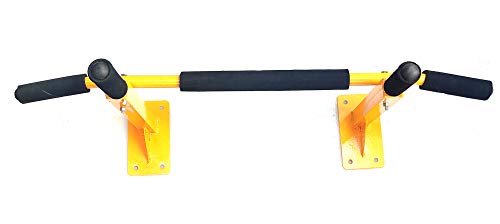 Protoner Yellow Wall Mounting Chin Up Bar and Ab Strap Combo