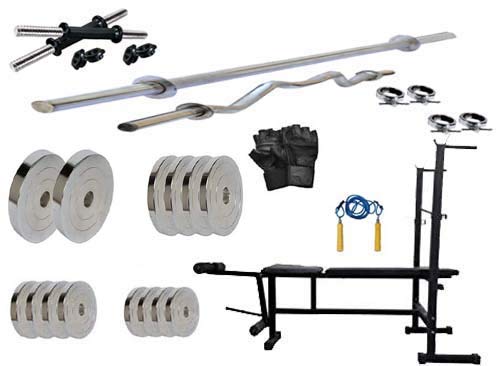 Protoner steel weight package with 6 in 1 bench 20 kgs to 50 kgs | Gym Equipment | Home Gym Equipment | Commercial Gym Machines | Strength Training Equipment | Protoners | [2025]