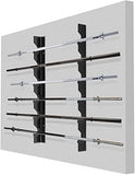 Protoner Olympic Barbell Rack Bar Storage, Weight rod Holder, Barbell Storage, Horizontal Barbell Wall Mount Bar Plate Storage Rack, Holds 5 Barbells, Holds