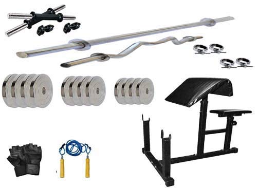 Protoner steel weight package with preacher curl bench 20 kgs to 50 kgs | Gym Equipment | Home Gym Equipment | Commercial Gym Machines | Strength Training Equipment | Protoners | [2025]
