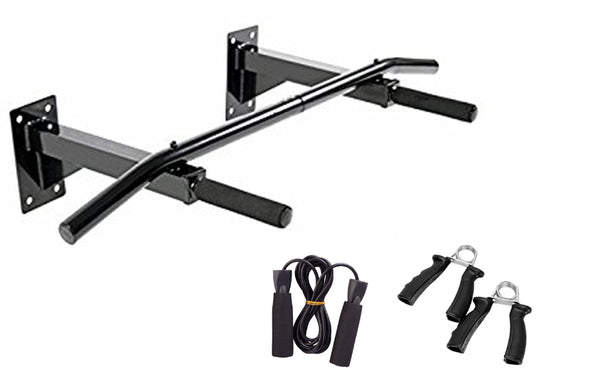 Protoner Combo Of Wall Mounting Chinup Bar, Rope & Hand Grip | Gym Equipment | Home Gym Equipment | Commercial Gym Machines | Strength Training Equipment | Protoners | [2025]