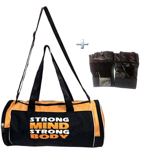Combo Protoner Gym Bag Strong Mind Strong Body With Gloves