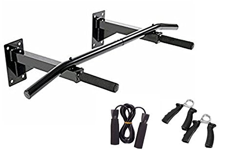 Protoner Combo Of Wall Mounting Chinup Bar, Rope & Hand Grip | Gym Equipment | Home Gym Equipment | Commercial Gym Machines | Strength Training Equipment | Protoners | [2025]